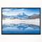 Designart - Icy Winter Mountain Alps - Landscape Photography Canvas Print in Black Frame